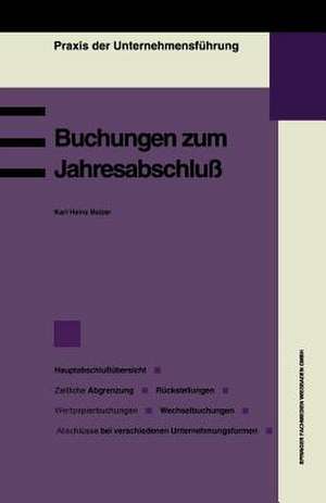 Buchungen zum Jahresabschluß de Karlheinz Balzer