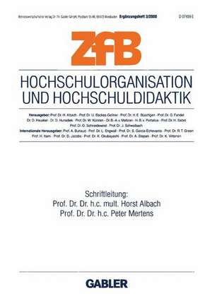 Hochschulorganisation und Hochschuldidaktik de Horst Albach