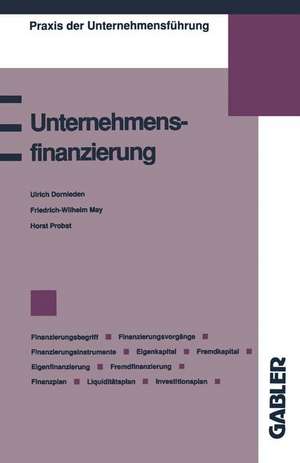 Unternehmensfinanzierung: Finanzierungsbegriff, Finanzierungsvorgänge, Finanzierungsinstrumente, Eigenkapital, Fremdkapital, Eigenfinanzierung, Fremdfinanzierung, Finanzplan, Liquiditätsplan, Investitionsplan de Ulrich Dornieden