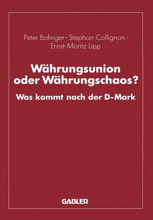 Währungsunion oder Währungschaos?: Was kommt nach der D-Mark de Peter Bofinger