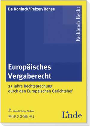 Europäisches Vergaberecht de Constant De Koninck