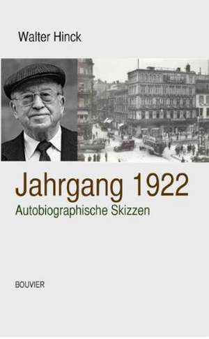 Jahrgang 1922 de Walter Hinck