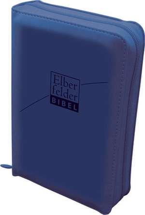 Elberfelder Bibel - Taschenausgabe, ital. Kunstleder blu, mit Reißverschluss