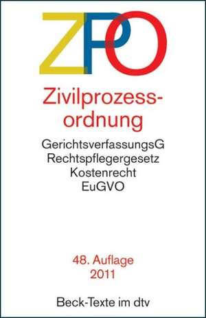 Zivilprozessordnung - ZPO de Various Authors