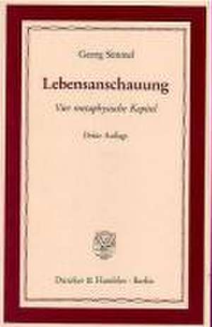 Lebensanschauung. de Georg Simmel