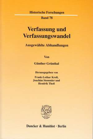 Verfassung und Verfassungswandel de Frank-Lothar Kroll