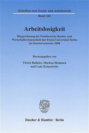 Arbeitslosigkeit de Ulrich Baßeler