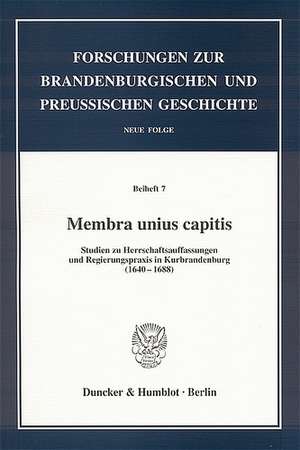 Membra unius capitis. de Michael Kaiser