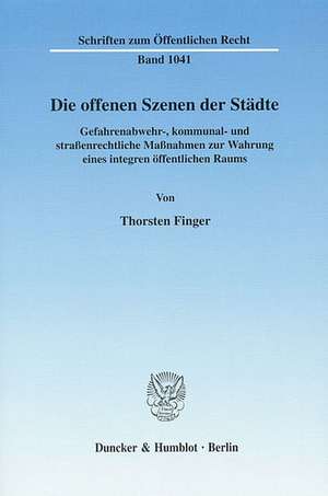 Die offenen Szenen der Städte de Thorsten Finger