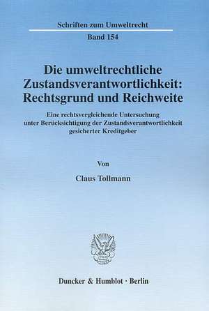 Tollmann: Umweltrechtl. Zustandsverantwortlichkeit