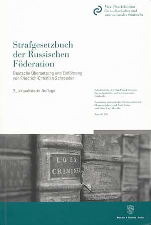 Strafgesetzbuch der Russischen Föderation de Friedrich-Christian Schroeder