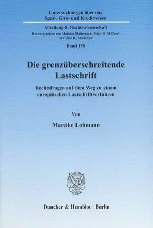 Die grenzüberschreitende Lastschrift de Mareike Lohmann