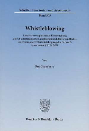 Whistleblowing de Rut Groneberg