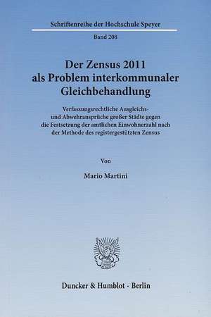 Der Zensus 2011 als Problem interkommunaler Gleichbehandlung de Mario Martini