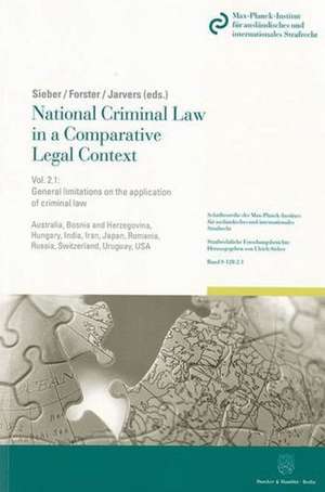 National Criminal Law in a Comparative Legal Context. Vol. 2.1. de Ulrich Sieber