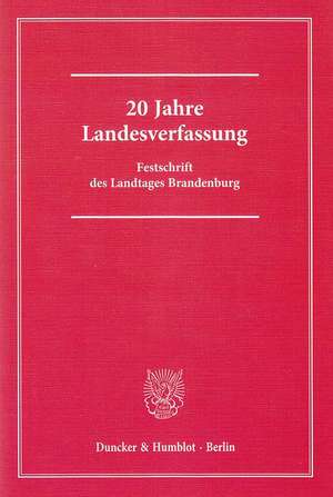 20 Jahre Landesverfassung de Gunter Fritsch