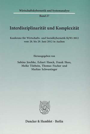 Interdisziplinarität und Komplexität de Sabina Jeschke