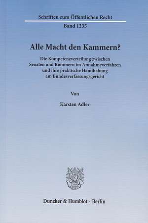 Alle Macht den Kammern? de Karsten Adler