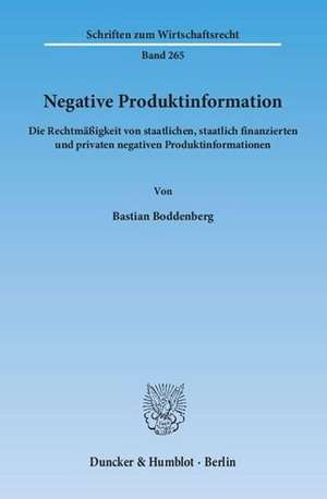 Negative Produktinformation de Bastian Boddenberg