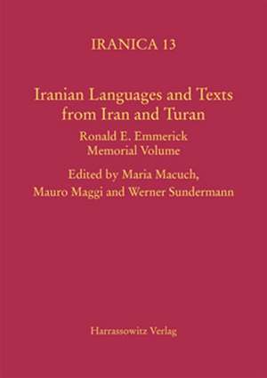 Iranian Languages and Texts from Iran and Turan