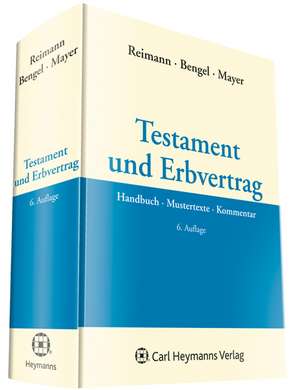 Testament und Erbvertrag de Wolfgang Reimann