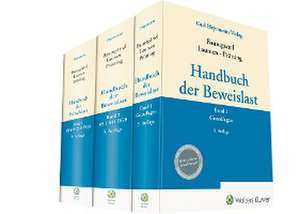 Handbuch der Beweislast. Band 01 - 03. 3 Bände de Gottfried Baumgärtel