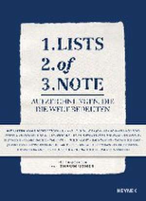 Lists of Note de Shaun Usher