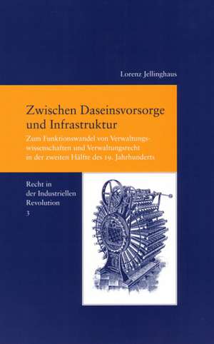 Zwischen Daseinsvorsorge Und Infrastruktur: Zum Funktionswandel Von Verwaltungswissenschaften Und Verwaltungsrecht in Der Zweiten Halfte Des 19. Jahrh de Lorenz Jellinghaus