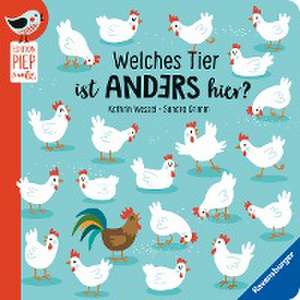 Welches Tier ist anders hier? - Unterschiede finden mit lustigen Tieren für Kinder ab 18 Monaten de Sandra Grimm