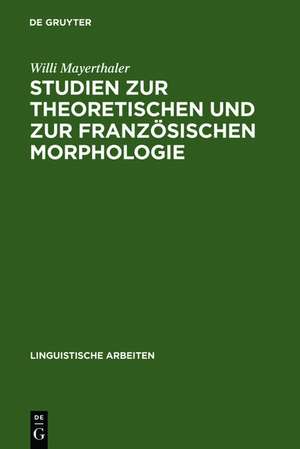 Studien zur theoretischen und zur französischen Morphologie: Reduplikation, Echowörter, morphologische Natürlichkeit, Haplologie, Produktivität, Regeltelescoping, paradigmatischer Ausgleich de Willi Mayerthaler