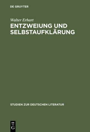 Entzweiung und Selbstaufklärung: Christoph Martin Wielands »Agathon«-Projekt de Walter Erhart