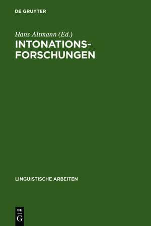 Intonationsforschungen de Hans Altmann