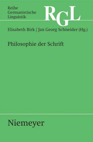 Philosophie der Schrift de Elisabeth Birk