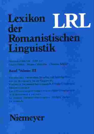 Lexikon der Romanistischen Linguistik (LRL). Bände I-VIII de Günter Holtus