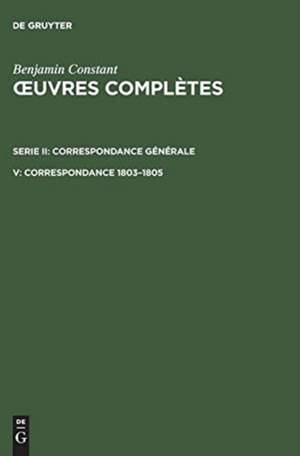 Correspondance 1803-1805 de Paul Delbouille