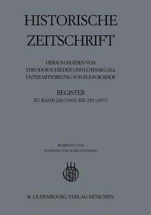 Register zu Band 200 (1965) bis 225 (1977) de Hubertus von Schrottenberg