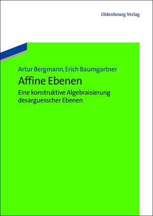 Affine Ebenen: eine konstruktive Algebraisierung desarguesscher Ebenen de Artur Bergmann