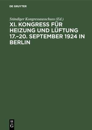 17.¿20. September 1924 in Berlin de Ständiger Kongressausschuss