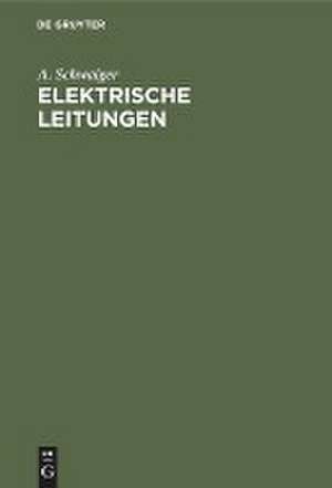 Elektrische Leitungen de A. Schwaiger