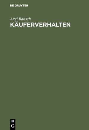 Käuferverhalten de Axel Bänsch