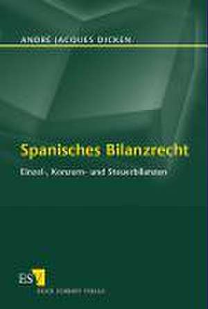 Spanisches Bilanzrecht de André Jacques Dicken