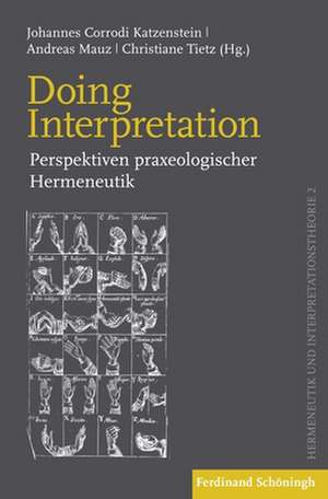 Doing Interpretation de Johannes Corrodi Katzenstein