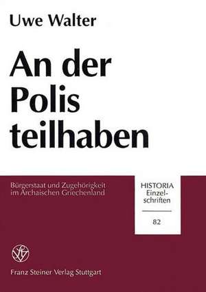 An Der Polis Teilhaben de Uwe Walter