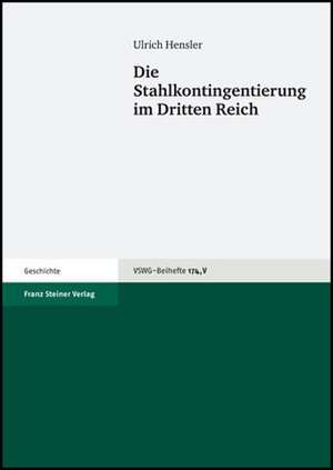 Die Stahlkontingentierung Im Dritten Reich: Polis Und Ethnos Im Spiegel Thebanischer Gruendungsmythen de Ulrich Hensler