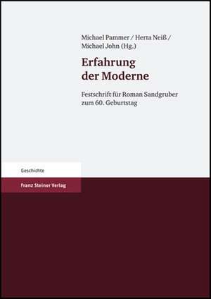 Erfahrung Der Moderne: Festschrift Fur Roman Sandgruber Zum 60. Geburtstag de Michael Pammer