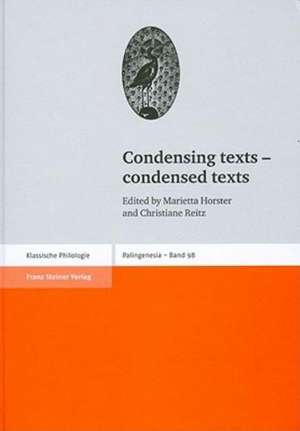 Condensing texts - condensed texts