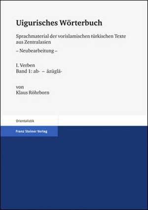 Uigurisches Wörterbuch de Klaus Röhrborn