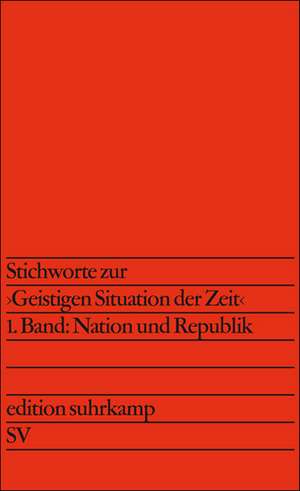 Stichworte zur Geistigen Situation der Zeit de Jürgen Habermas