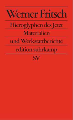 Hieroglyphen des Jetzt de Werner Fritsch