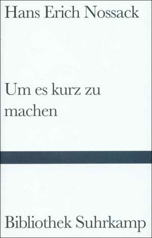 Um es kurz zu machen de Christof Schmid